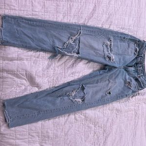 AE ripped mom jean